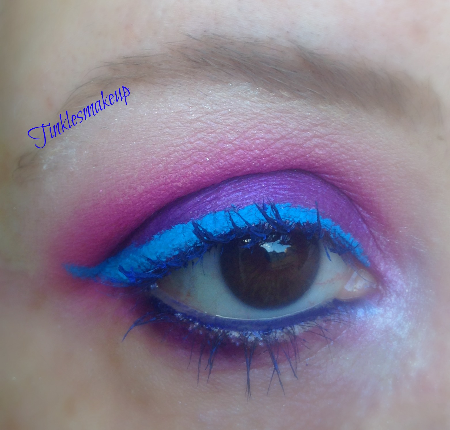 eye makeup look periwinkle pink