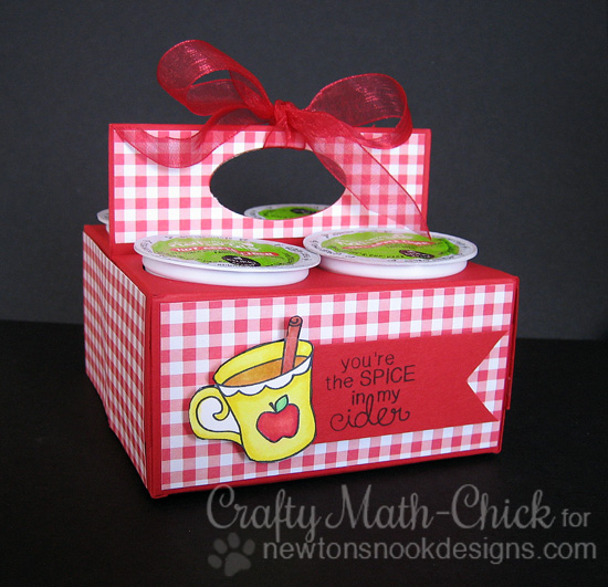 Keurig K-cup holder by Crafty Math Chick | Apple Delights Stamp set by Newton's Nook Designs