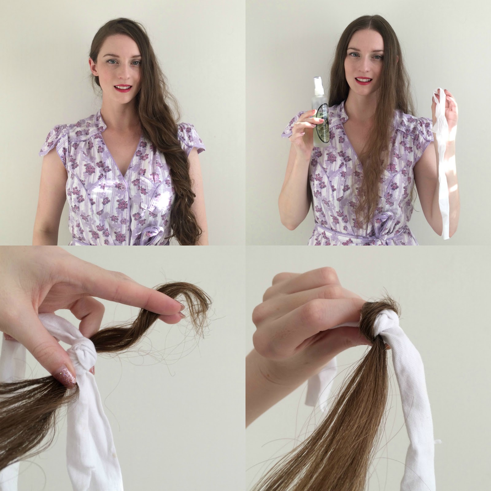 A Wild Tea Party Curling technique rag curls
