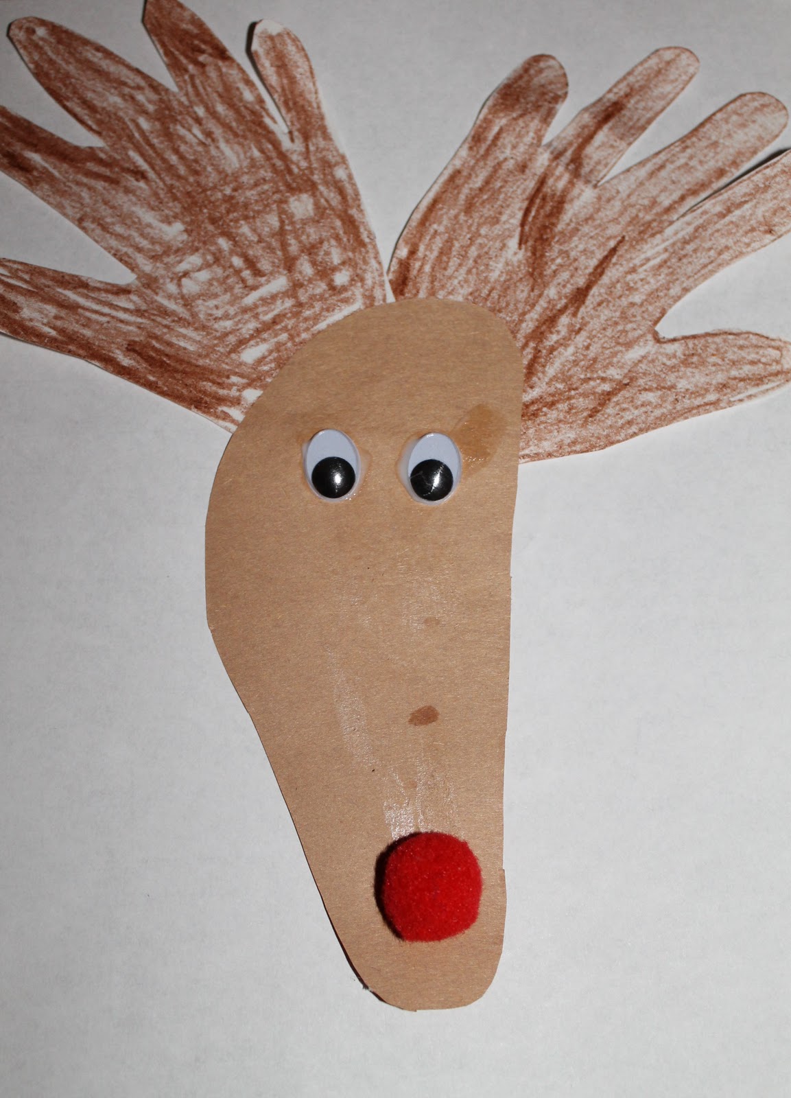 Handprint and Footprint Reindeer Easy Christmas Craft for Toddlers and