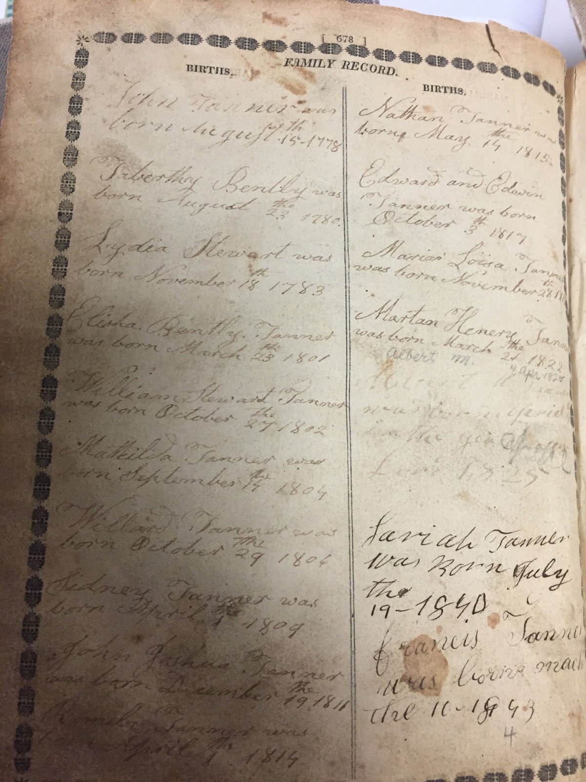 TheAncestorFiles John Tanner's Family Bible