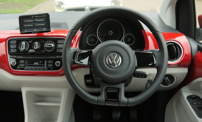 High Up VW wheel and instruments