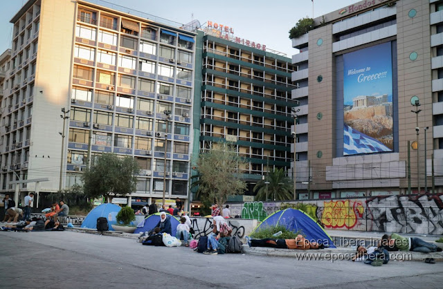 Greece: Refugees in center of Athens left without any shelter | Epoca  Libera images