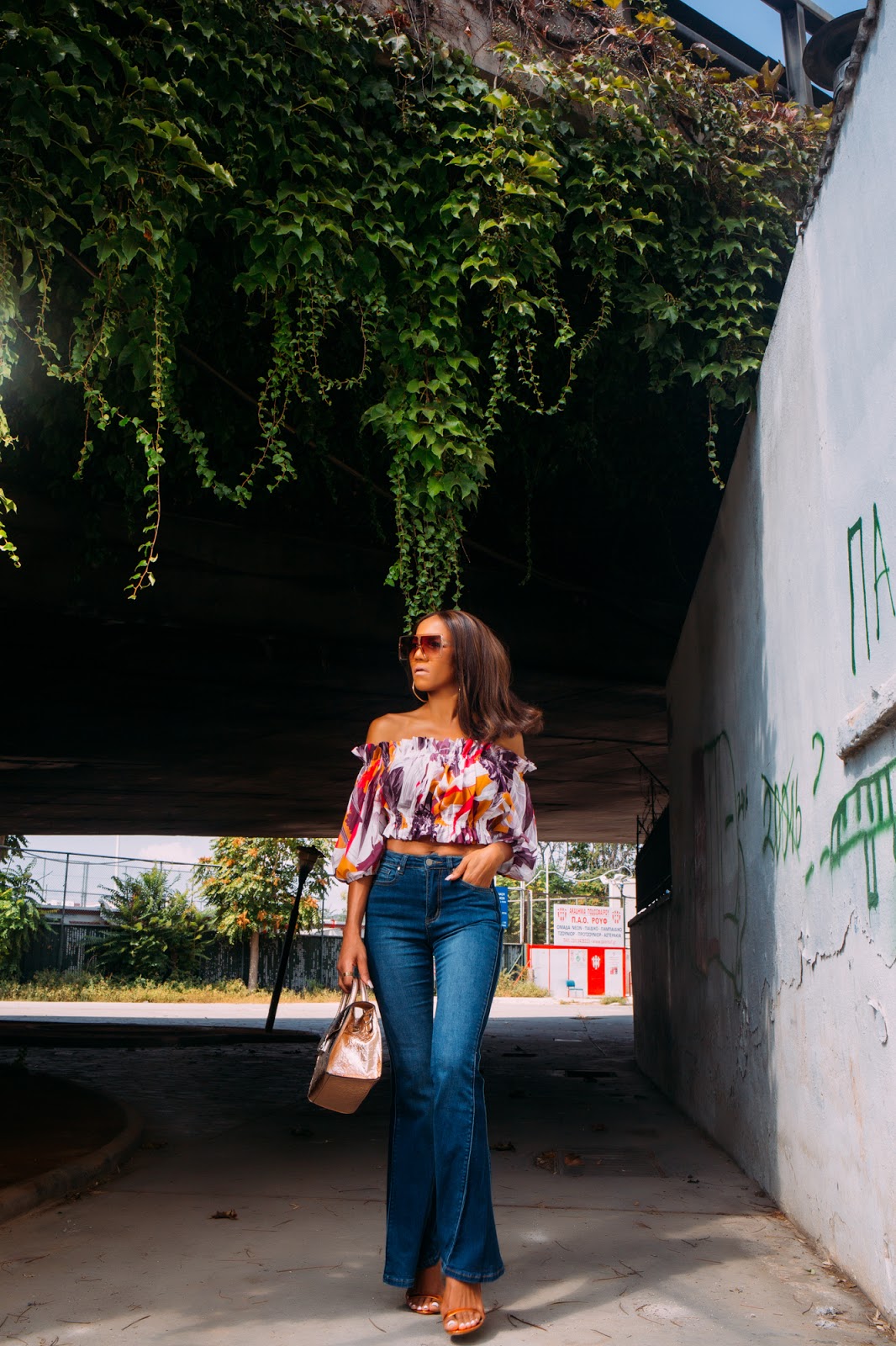 bell bottom jeans with tops