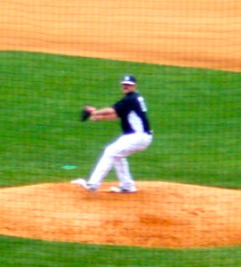 Joba on the mound.  Briefly, but he was there!