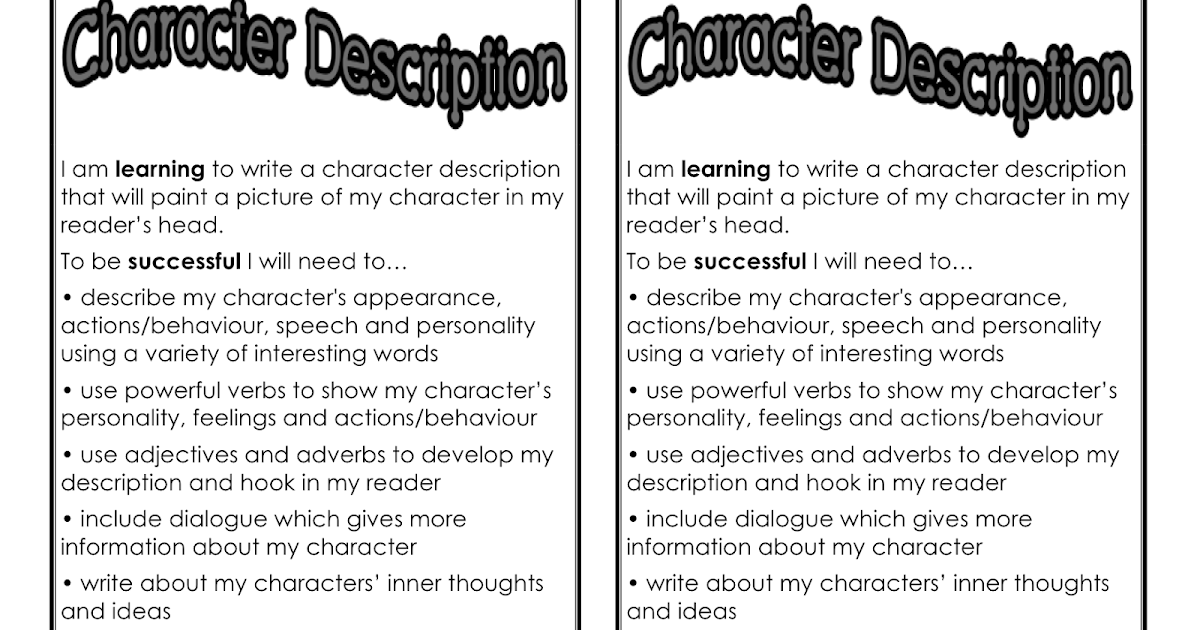 Classroom Treasures Character Descriptions