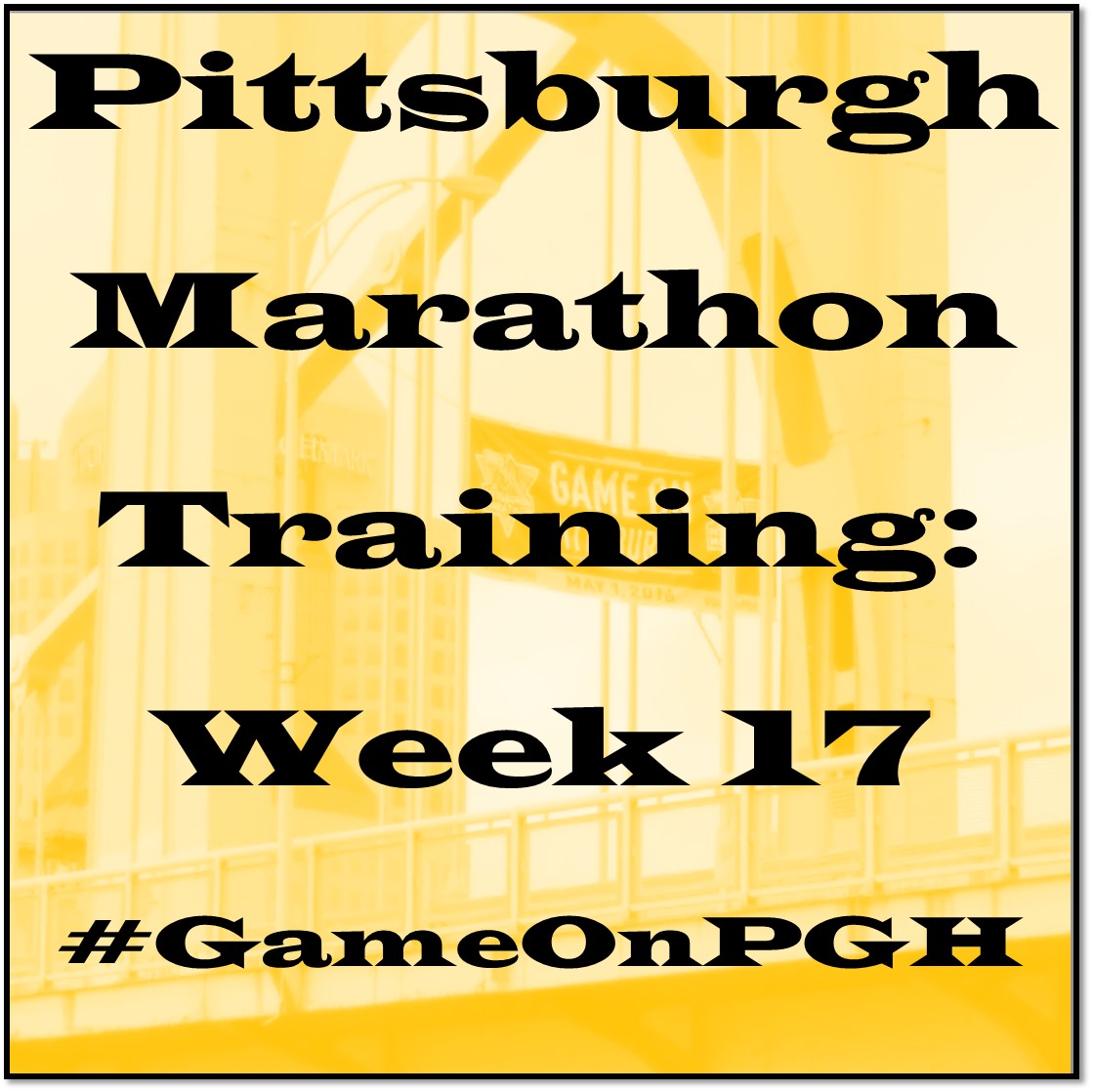 The Geeky Pittsburgh Runner Pittsburgh Marathon Training Week 17