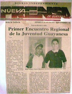 1er encuentro regional de la juventud Guayanesa