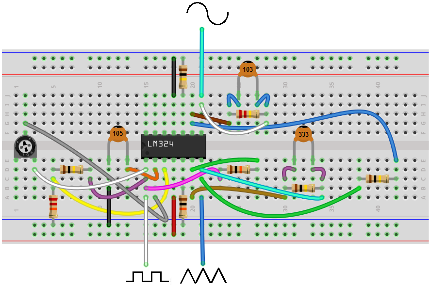 دائرة مولد ترددات Function Generator Eslam's Lab