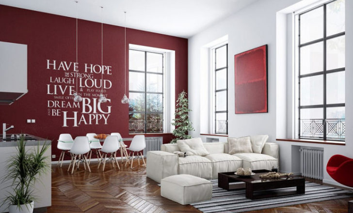 Marzua: Color borgoña o vino tinto en decoración