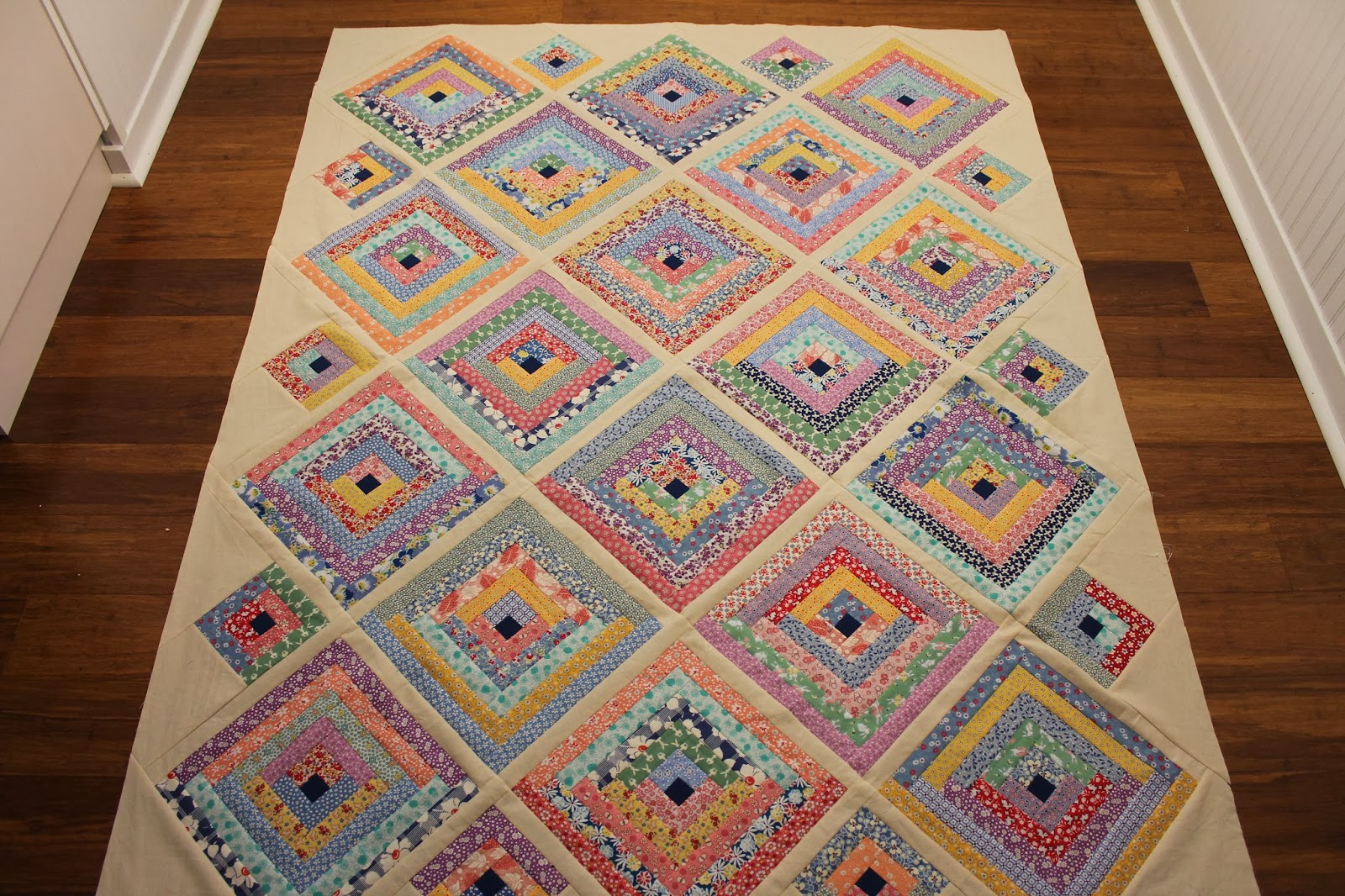 Quilting is more fun than Housework... Log Cabin Quilt Top Finished!