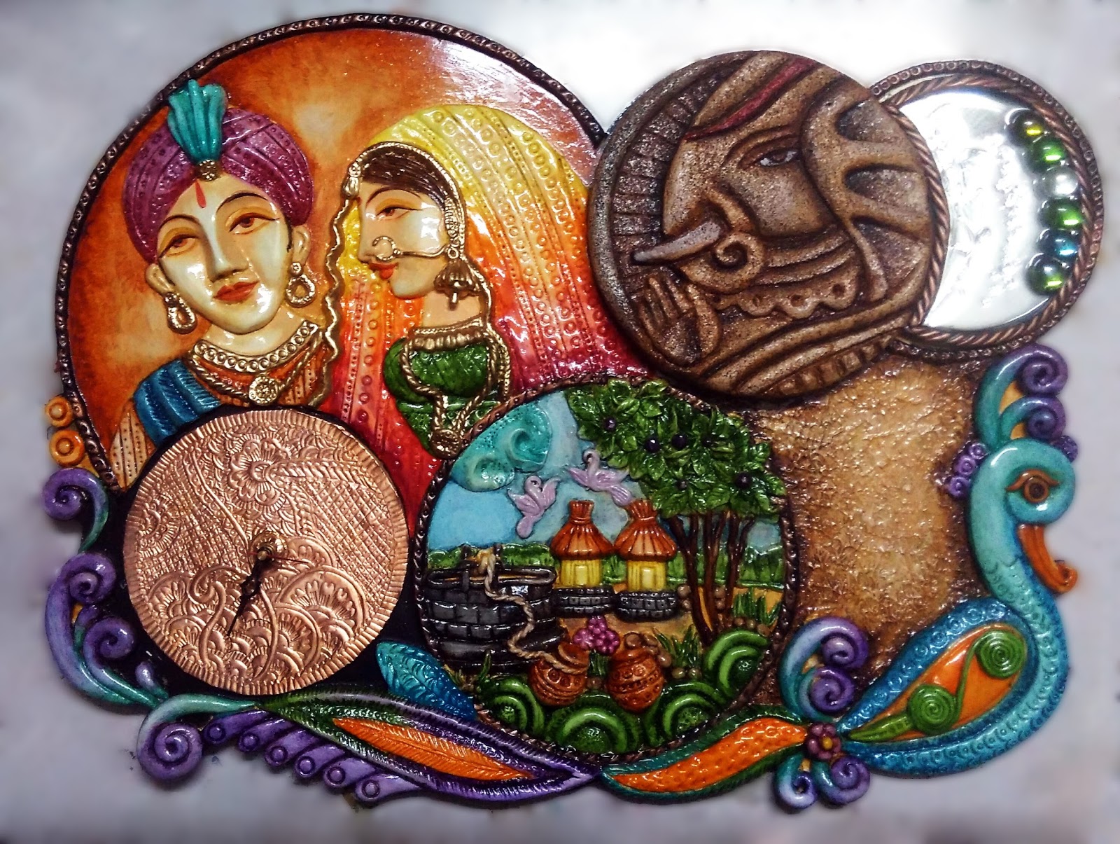 Mixed Media Mural on MDF board