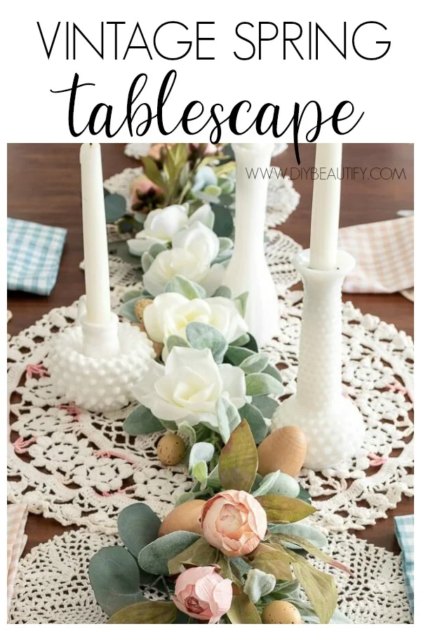 vintage Spring tablescape