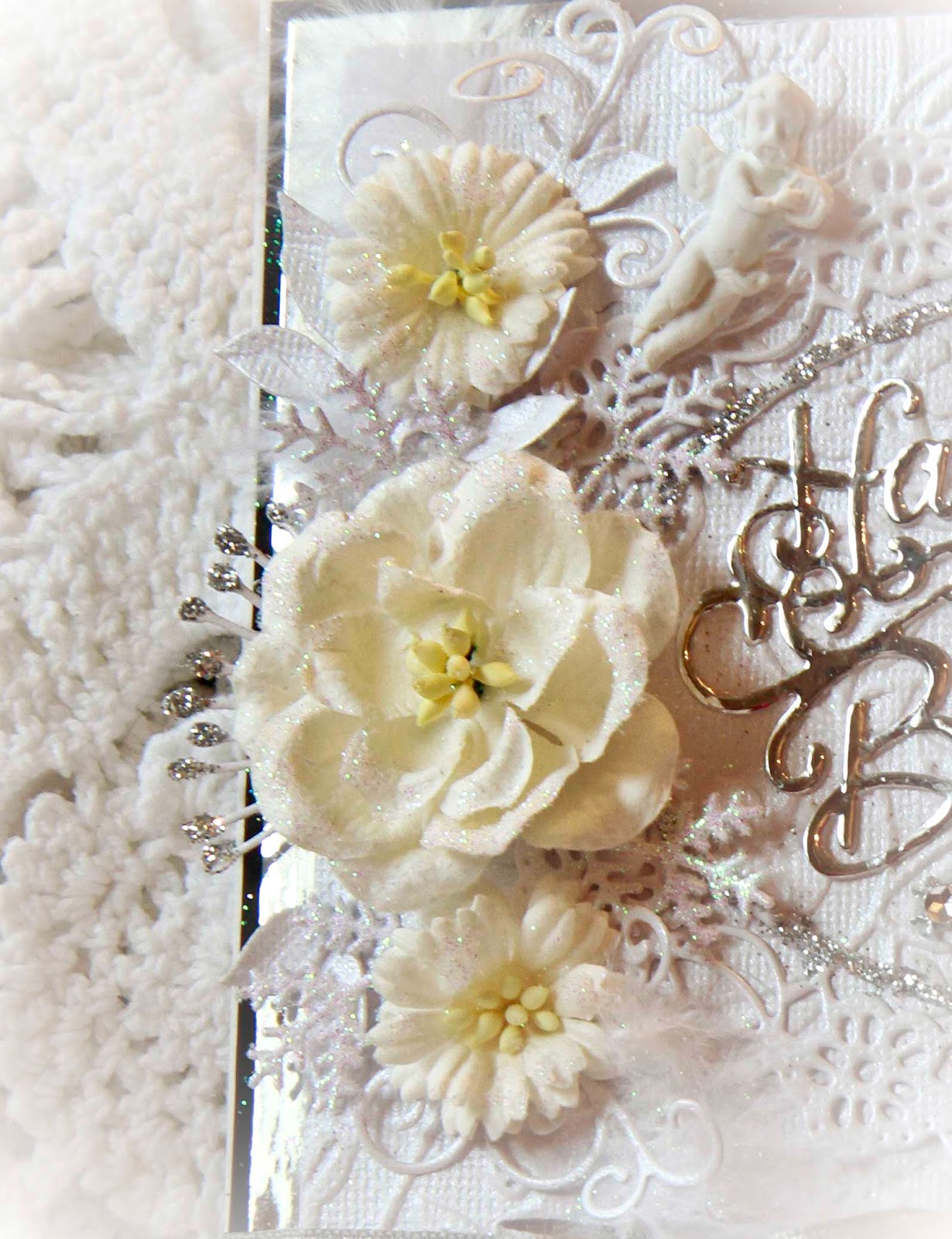 Creative Moments by Nancy Hill Silver Birthday Card with Ribbon Slider