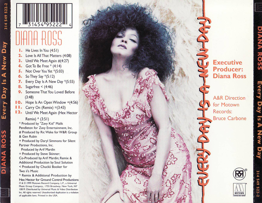 MUSICOLLECTION DIANA ROSS Everyday Is A New Day 1999