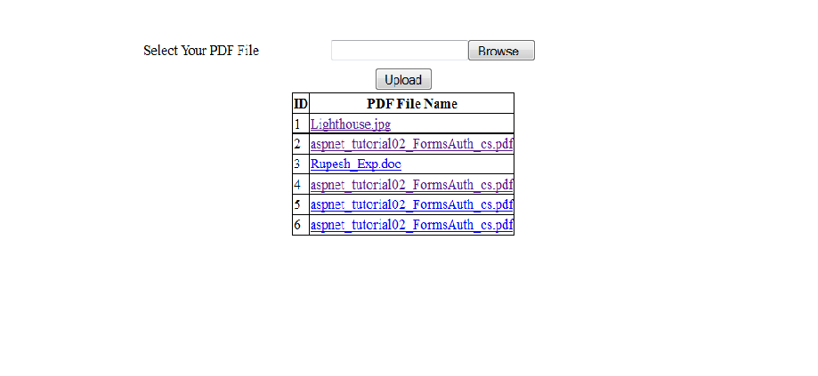 .Net Tutorial: How to store and Retrieve pdf files in sqlserver 2008 ...