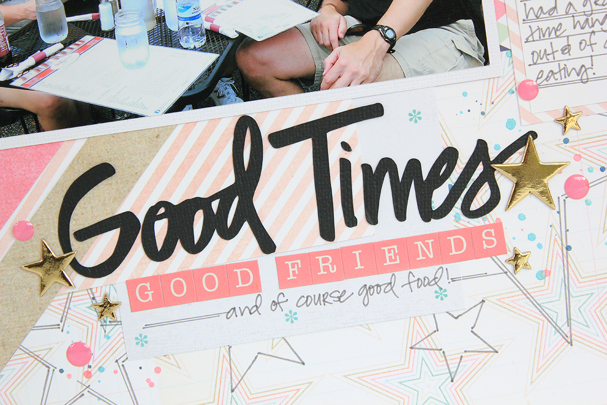 Good Times Scrapbook Page by #julianamichaels #freedigitalcutfile #digitalcutfile #scrapbookpage #17turtles