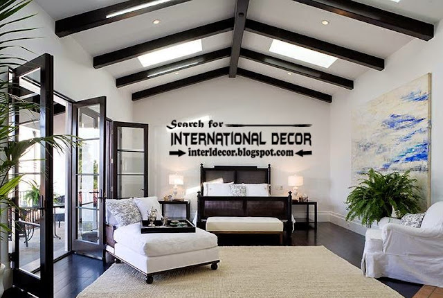 Contemporary false ceiling beams designs for bedroom 2015, bedroom ceiling beams