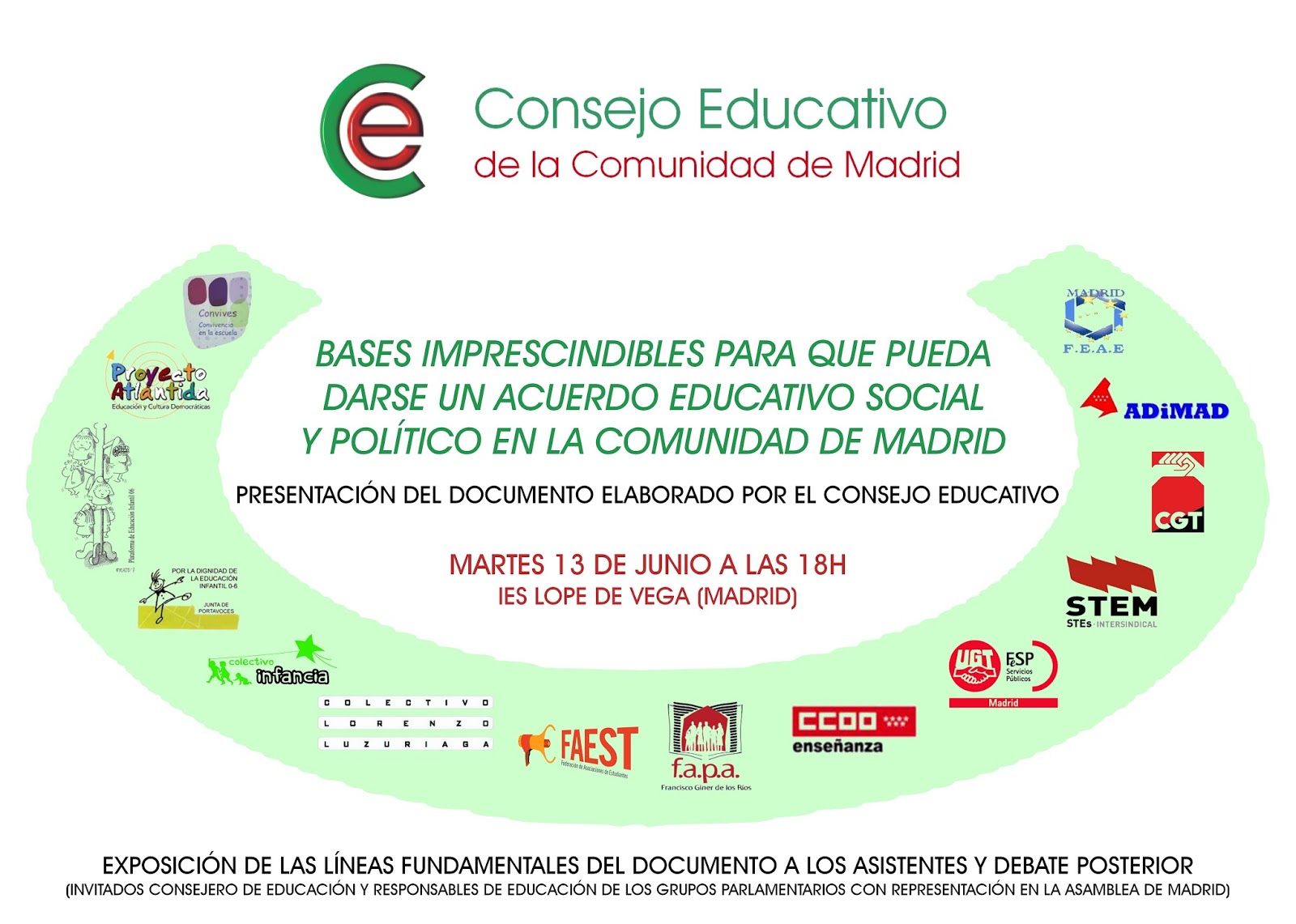 MareaVerde 13617 Consejo Educativo de la Comunidad de Madrid. Bases imprescindibles para un MareaVerde 13617 Consejo Educativo de la Comunidad de Madrid. Bases imprescindibles para un