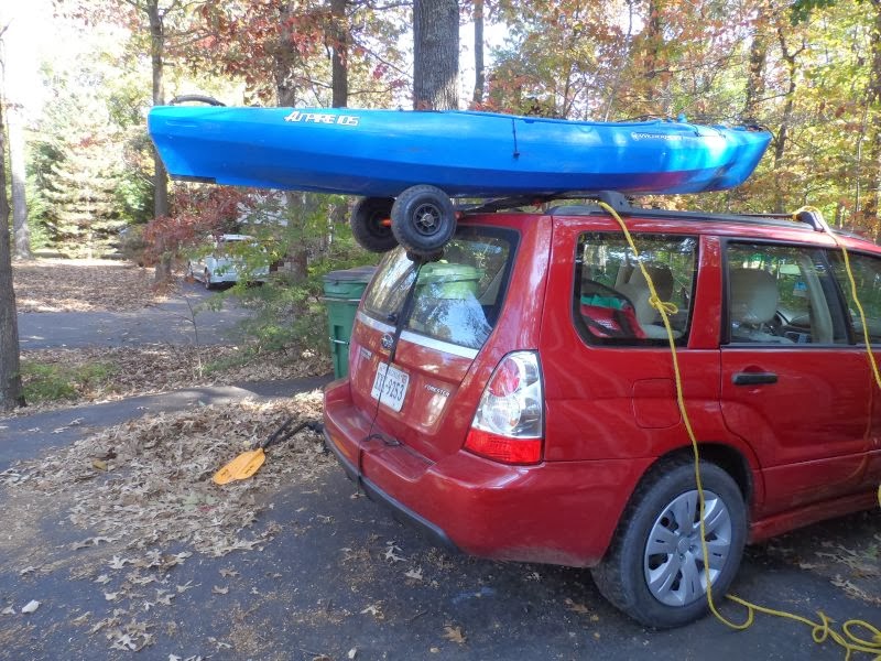 Sail Delmarva Singlehanded Kayak LoadingOnto the Car with a Bad Back...