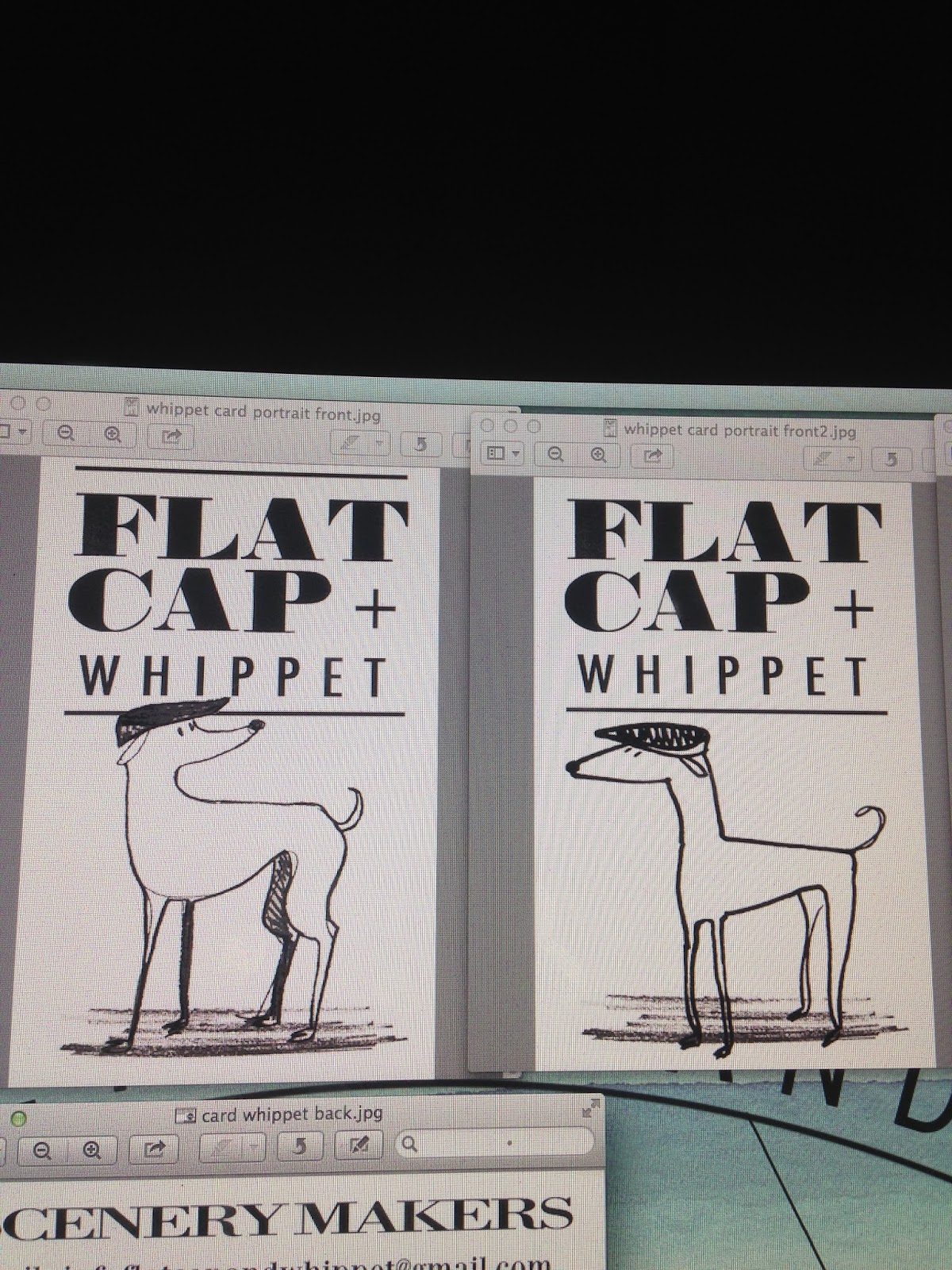 Creative Fox Flat Cap and Whippet Logo