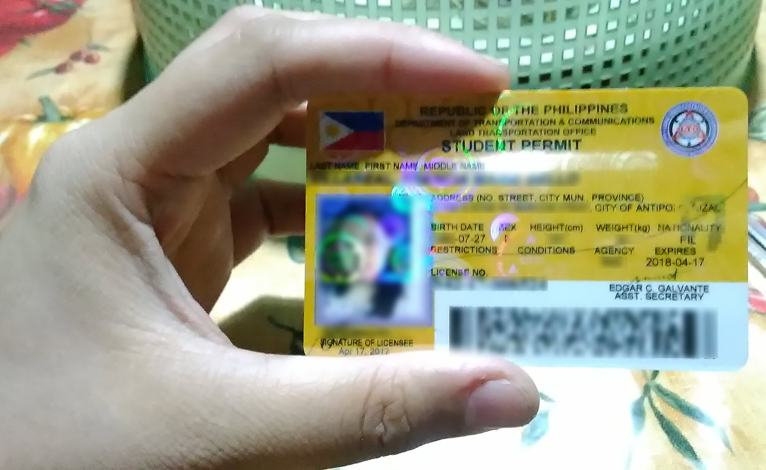 Student License Id Card