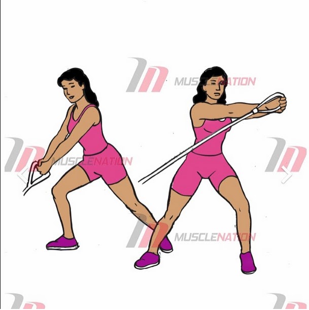 Low pulley cable chop Gym Exercises Home