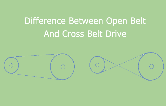 Difference Between Open Belt Drive And Cross Belt Drive