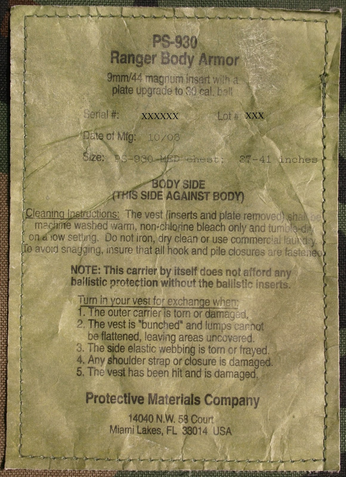 Chain Link and Concrete The PS930 Ranger Body Armor