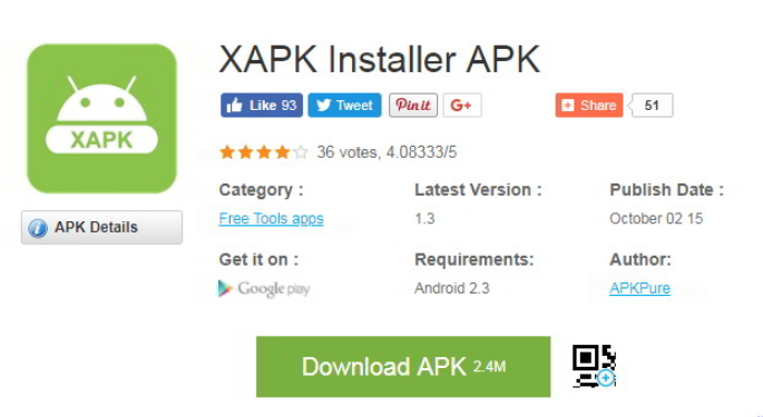 Apk414. Xapk install