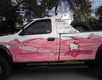 Hello Kitty pick up truck car