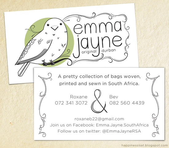 Happiness is... freelance illustration and graphic design - Logo & business card design for Emma Jayne
