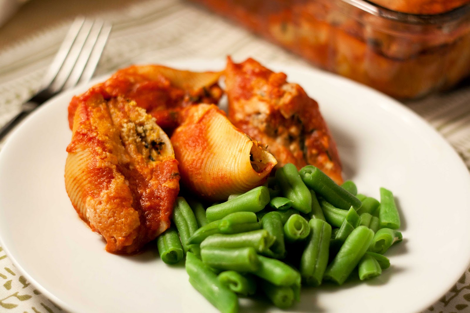 Taking Our Sweet Time Spinach, Artichoke and Tofu Stuffed Shells