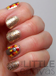 turkey nails thanksgiving happy colors nail canvas