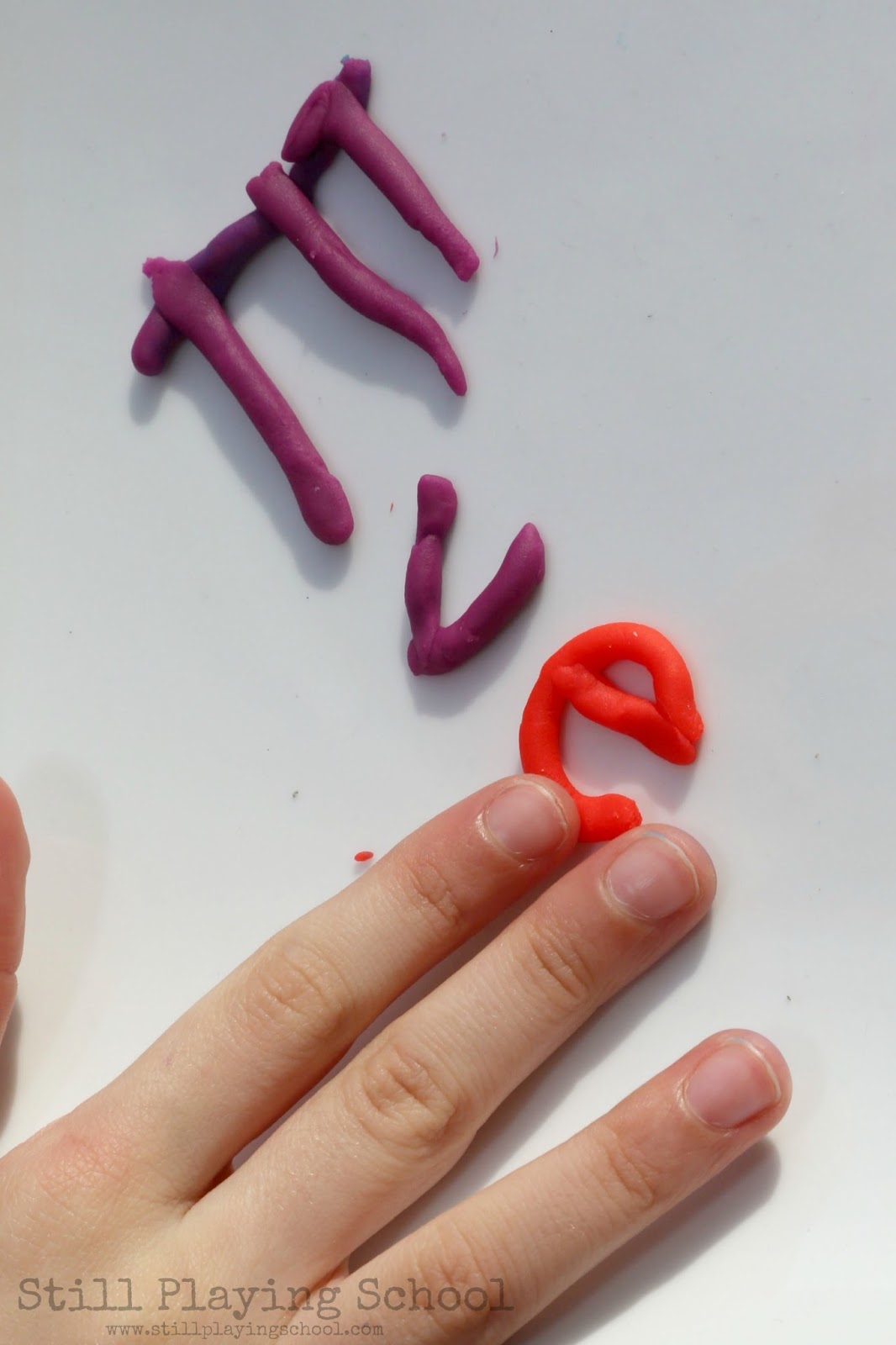 Letter Formation with Play Dough Still Playing School