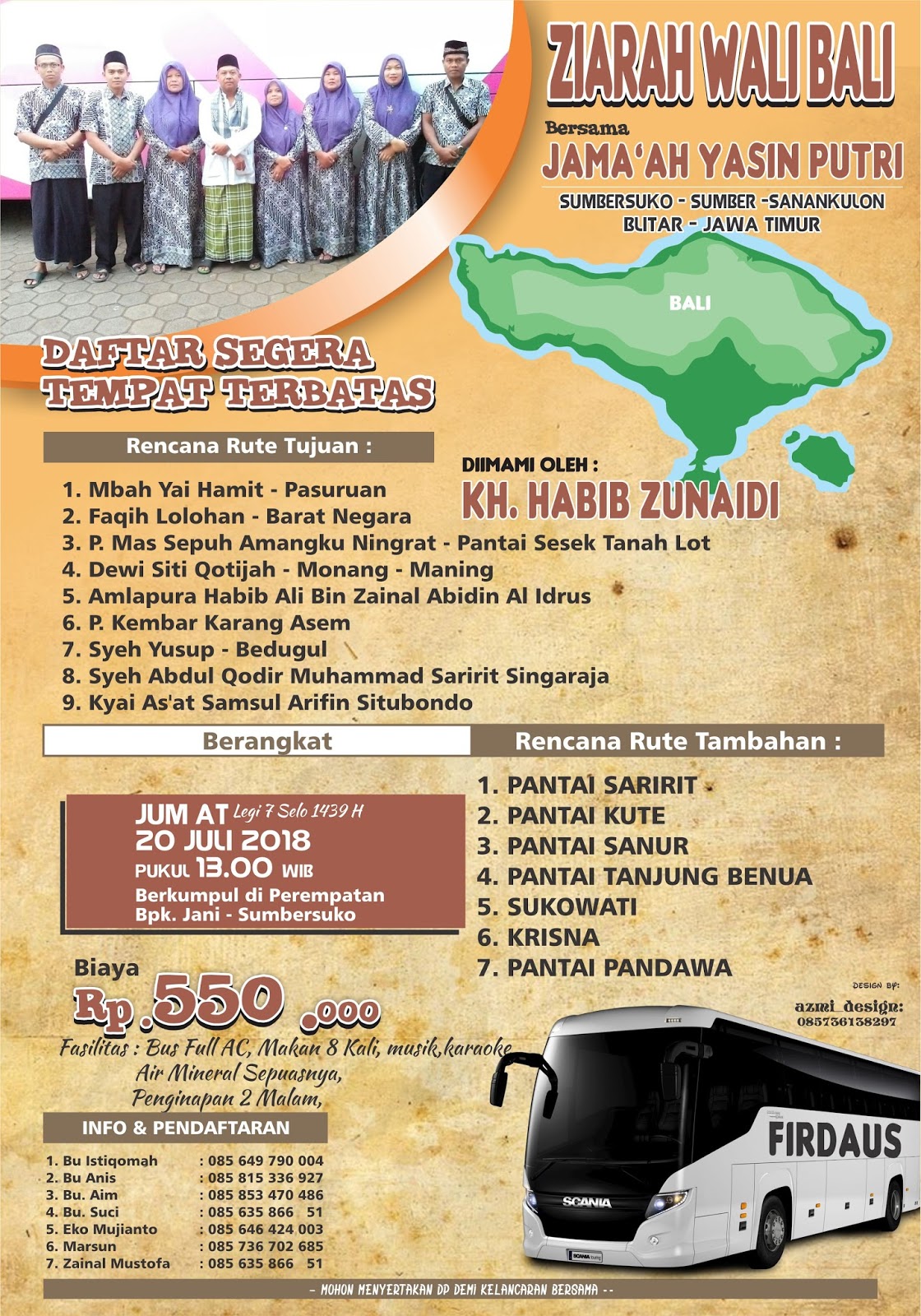 JADWAL ZIARAH WALI KE PULAU BALI ISYFA'LANAA