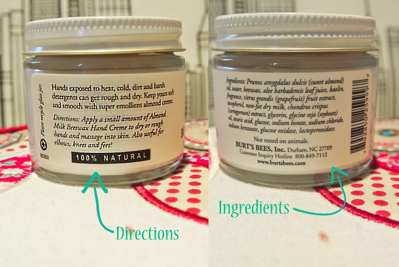 Rachel Ward Burt's Bees Almond Milk Beeswax Hand Cream