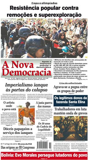 Site do jornal A Nova Democracia