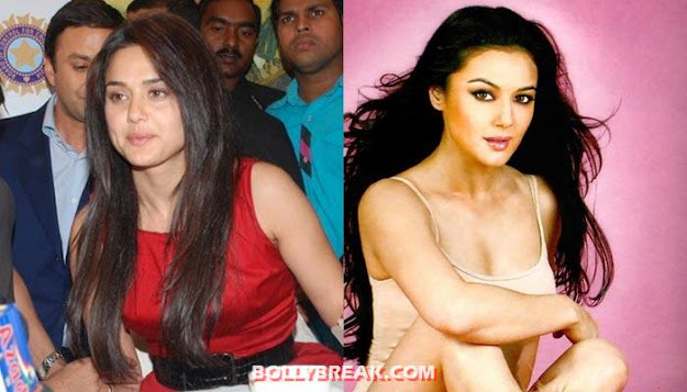 priety zinta with and without make up  - (12) - Bollywood Starlets with and without make up 