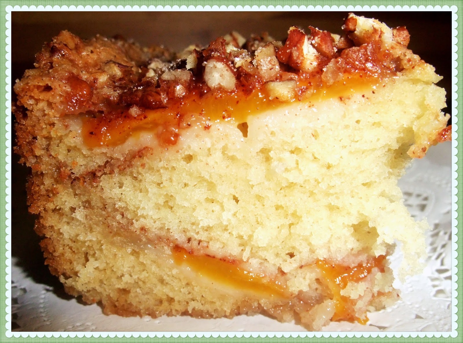 Rosie's Country Baking Fresh Peach Cake