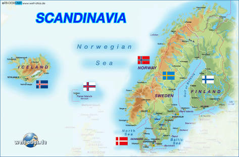 Sejarah dan Arti Bendera Negara Kawasan Skandinavia 