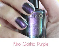 vernis à ongles de kiko Gothic purple