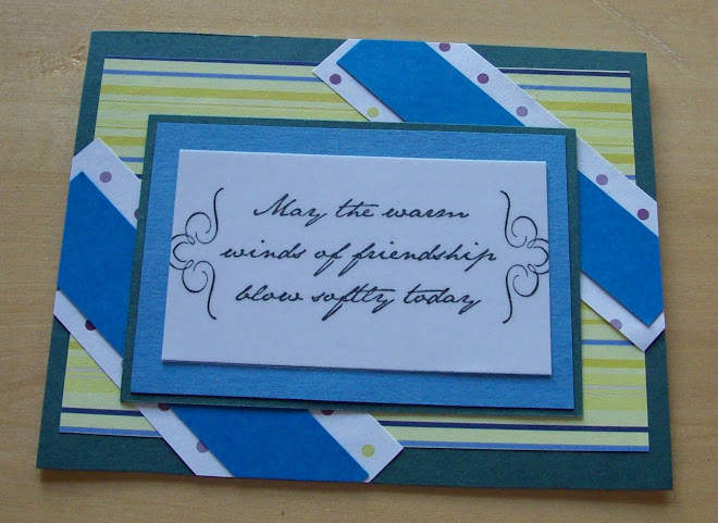 friendship card using 3 mystery pieces of paper