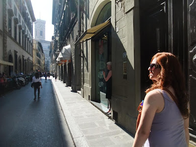 walking on the street, florence italy