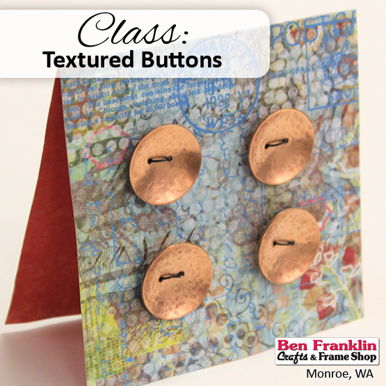 Texture Buttons - learn to texture, pierce and shape copper and brass blanks