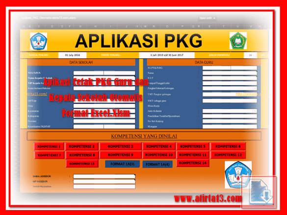 Aplikasi Pkg Tingkat Tk Sd Smp Sma Format Excel.Xlsm