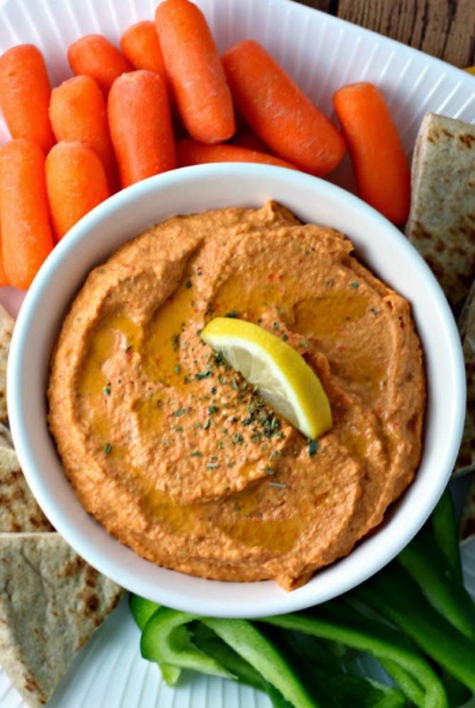 Easy Roasted Red Pepper Hummus Renee's Kitchen Adventures