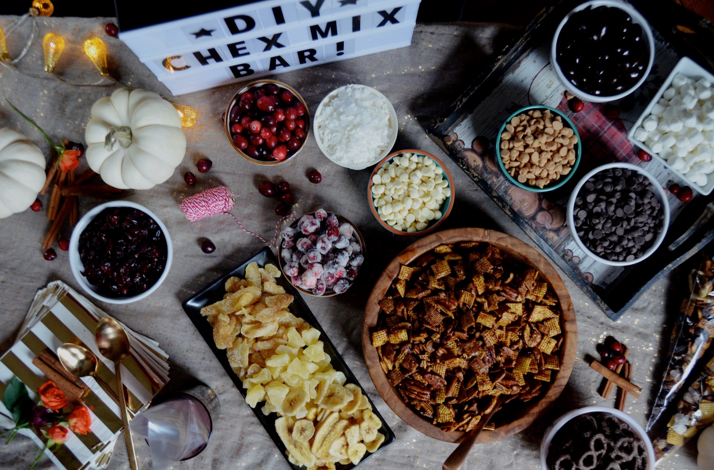 Pumpkin Spice Chex Mix + A DIY Chex Mix Bar! Always Order Dessert