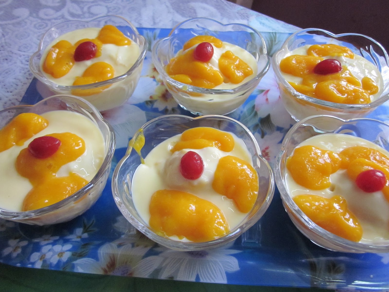 The Tummy Tales Mango and Cottage Cheese Snowballs in Custard Sauce