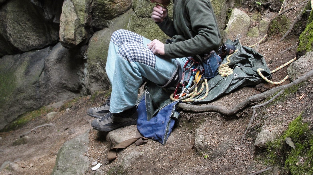 Sewing for Mr S. first climbing pants